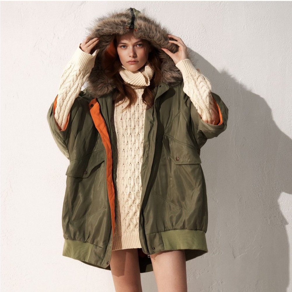 PILCRO bomber-style oversized parkas by Anthropologie.